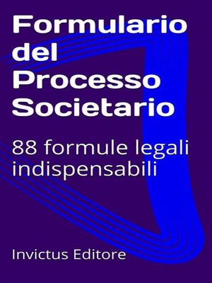 cover image of Formulario processo societario
